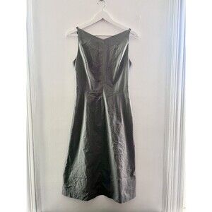 Express A-Line Boat Neck Business Career Silver Midi Formal Dress Sz 5/6